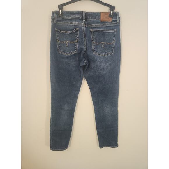 Lucky Brand Jeans Womens 6 / 28R 28 X 26 Blue Lolita Crop Whiskers Preppy Y2K - Picture 5 of 12